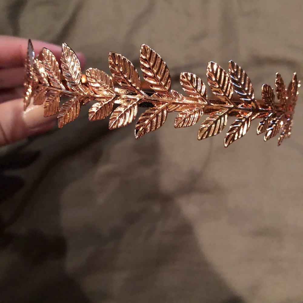 Rose Gold Leaf Crown Headband